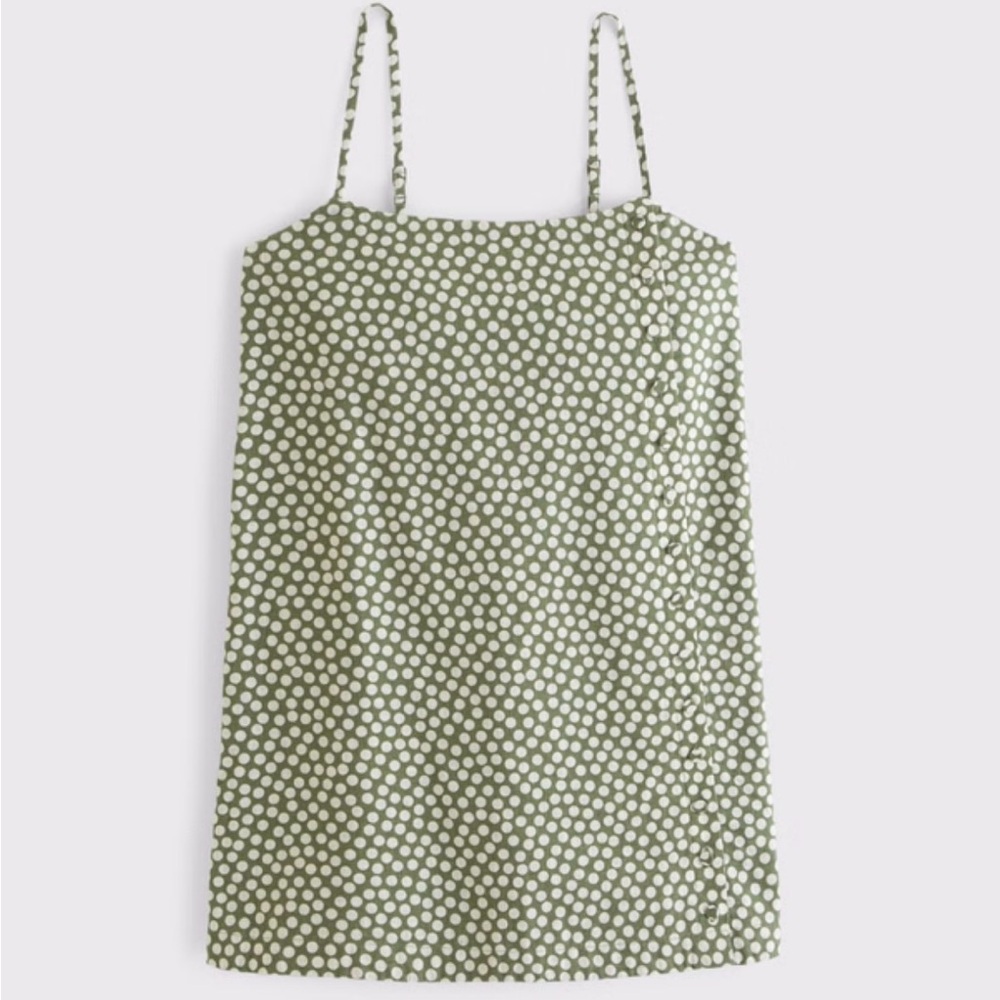 Abercrombie & Fitch Linen-Blend Button Dress